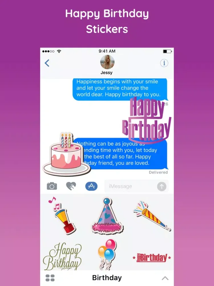 Capturas de pantalla de Happy Birthday Emoji Sticker iPad 