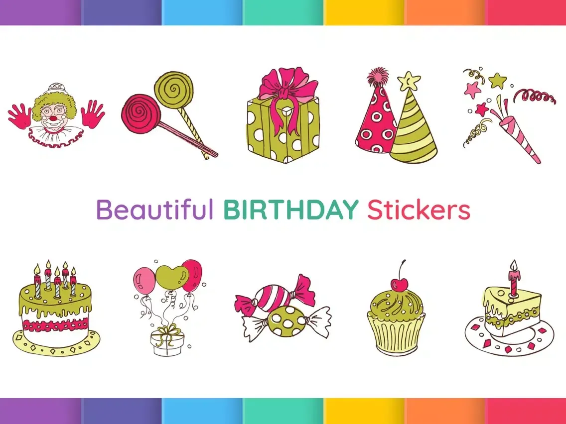 Birthday Wishes Party Stickers iPad 应用截图