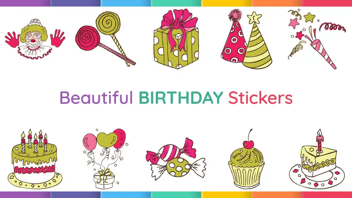 Birthday Wishes Party Stickers应用截图