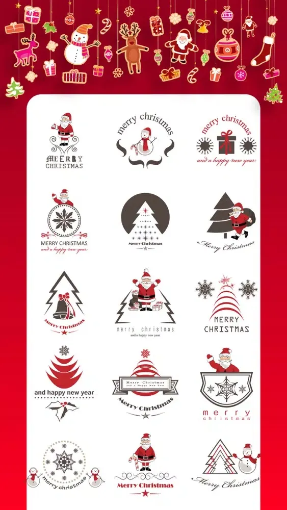 صور 100 Christmas Stickers. Emojis