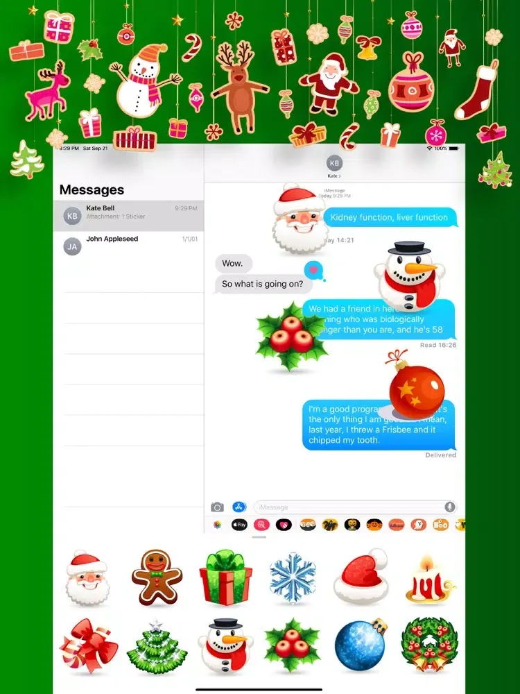 Capturas de tela do Christmas Stickers SMS Emojis iPad 
