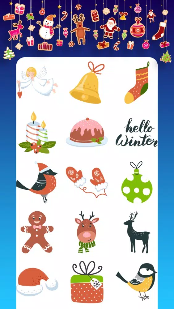 تصاویر Christmas Stickers Greets emo