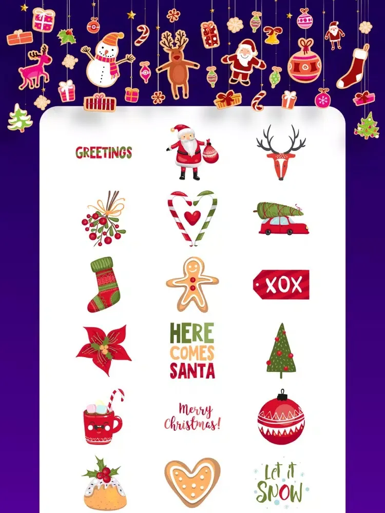 Merry Christmas Stickers! Emo iPad  स्क्रीनशॉट
