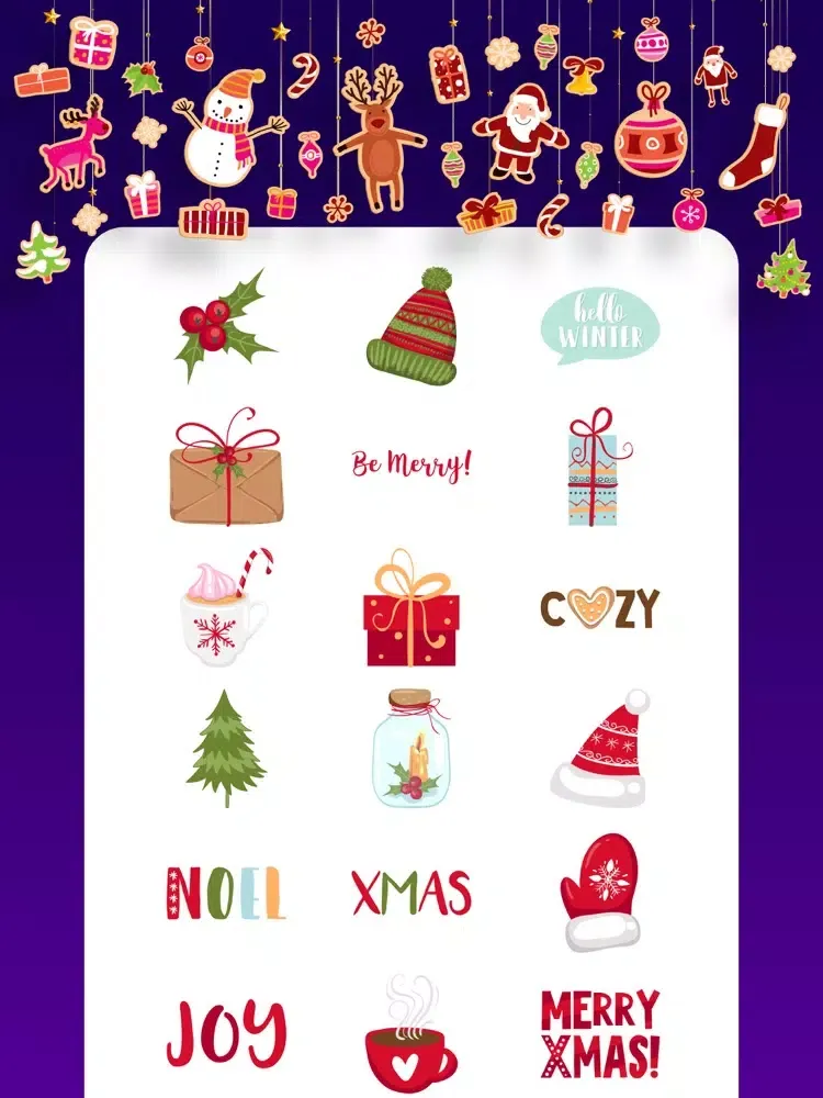 Merry Christmas Stickers! Emo iPad  स्क्रीनशॉट