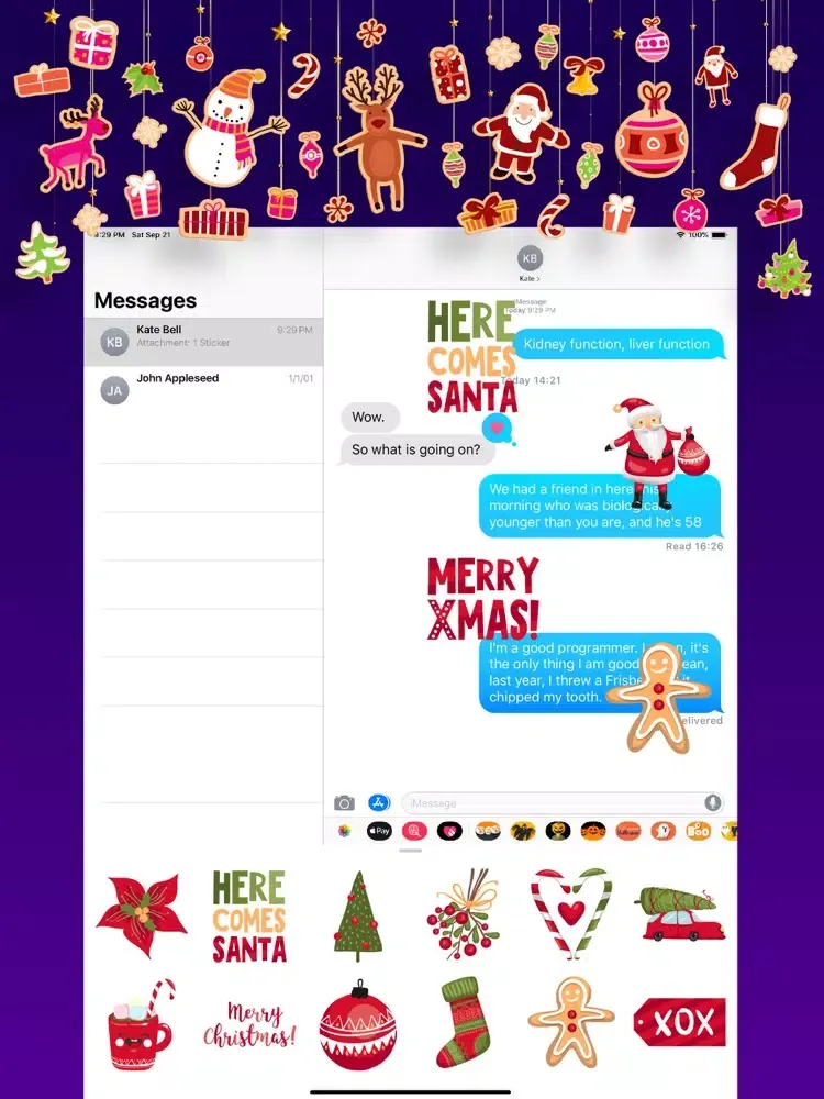 Merry Christmas Stickers! Emo iPad  स्क्रीनशॉट
