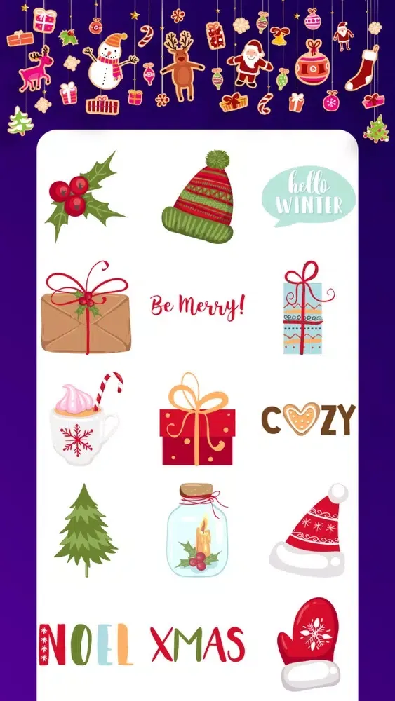 Merry Christmas Stickers! Emo स्क्रीनशॉट