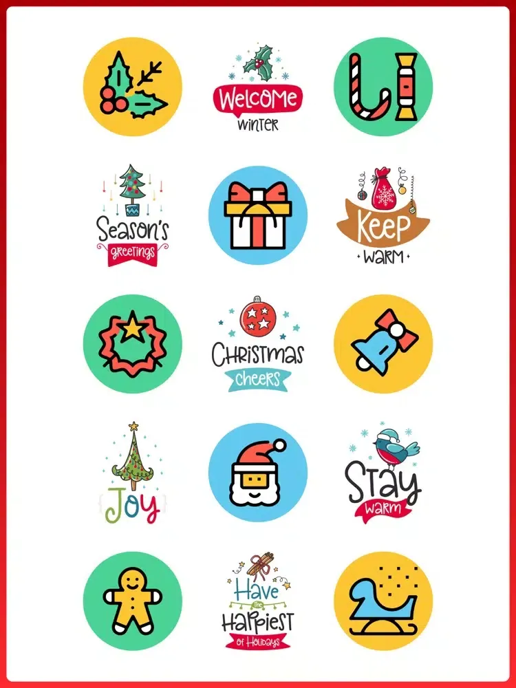 صور Christmas Party Stickers Emo 3 iPad 