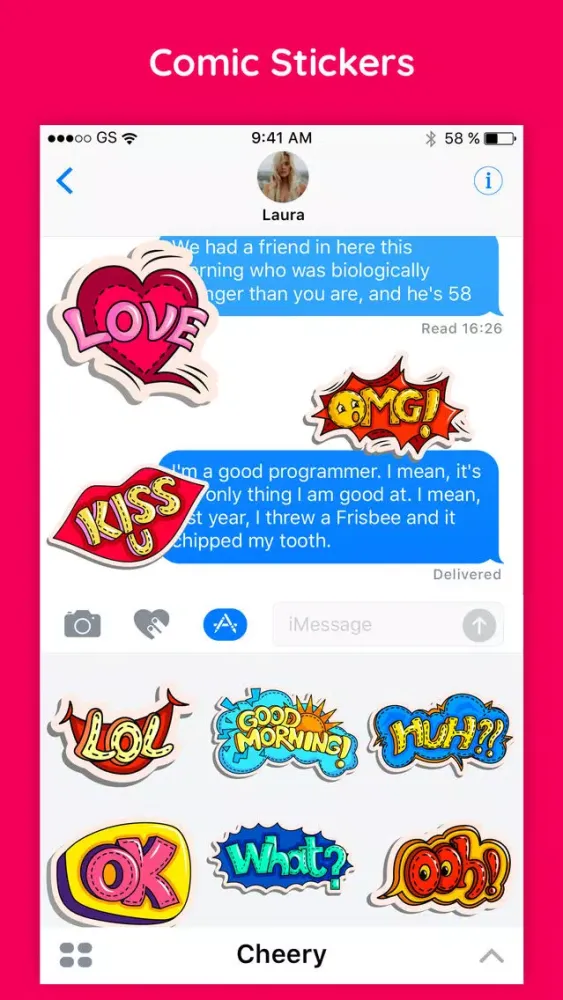 Comic & Cartoon Text Stickers Screenshots