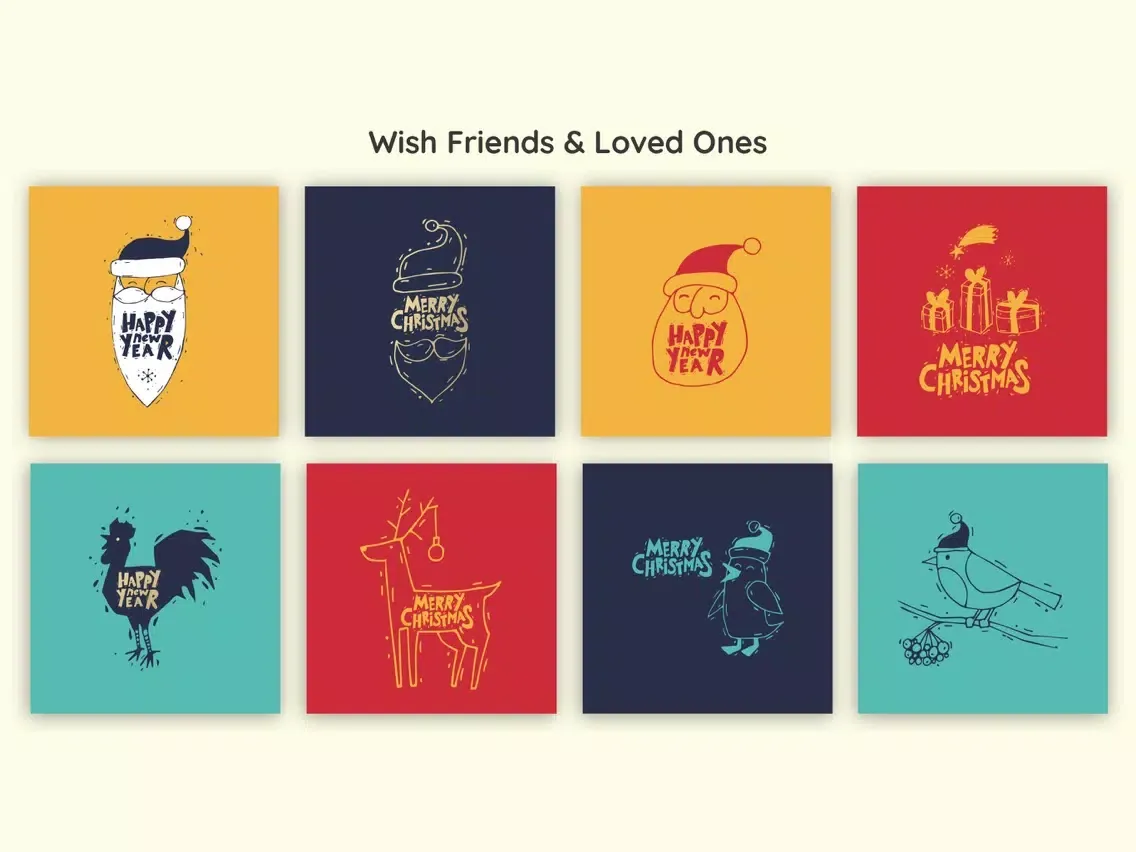 Capturas de tela do Merry Christmas Greets Sticker iPad 