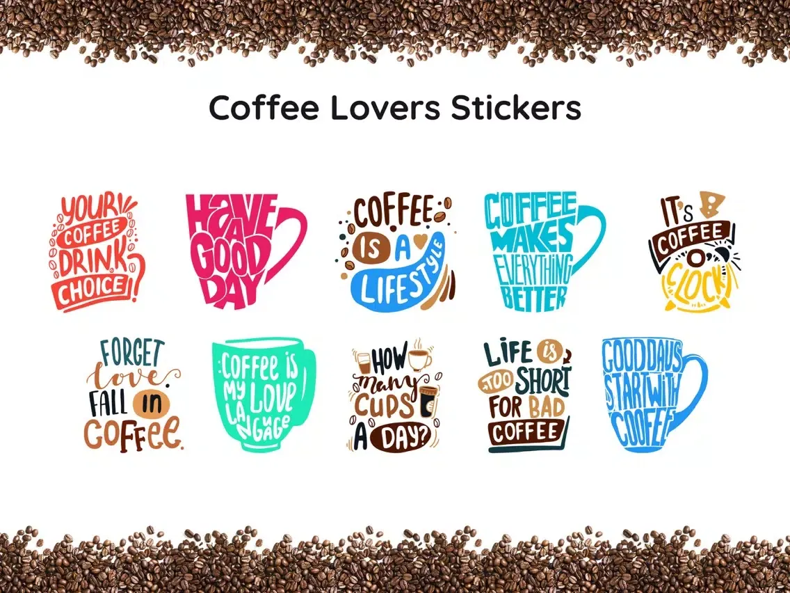 Captures d'écran de Coffee Moji Quotes Sticker App iPad 