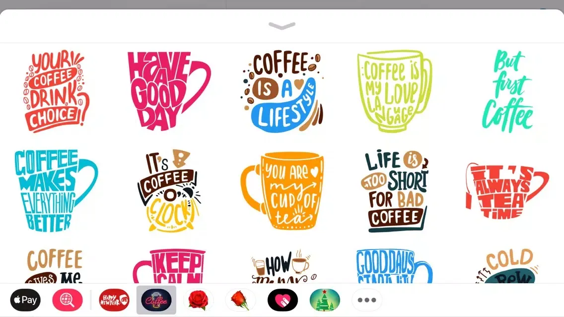 Captures d'écran de Coffee Moji Quotes Sticker App
