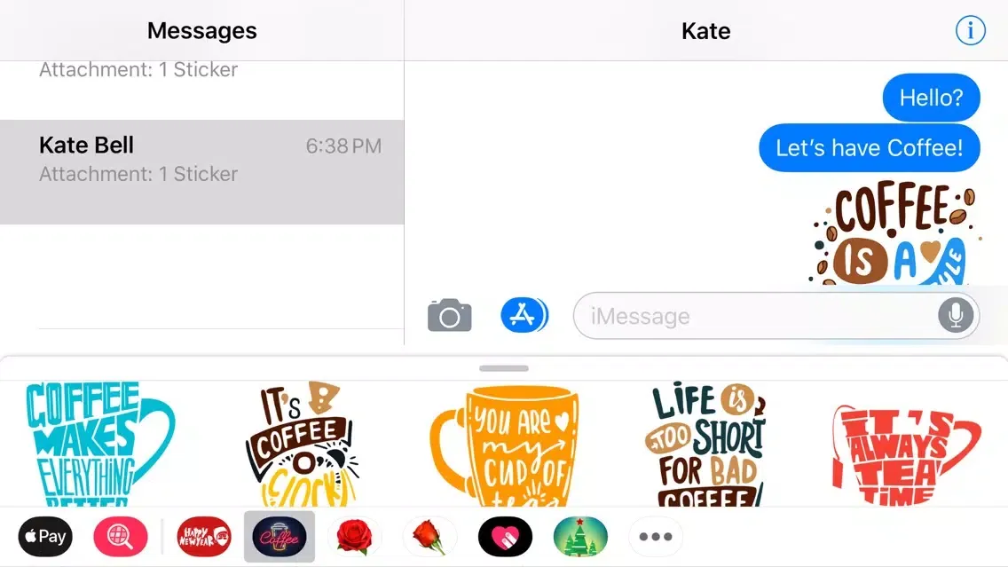 Captures d'écran de Coffee Moji Quotes Sticker App