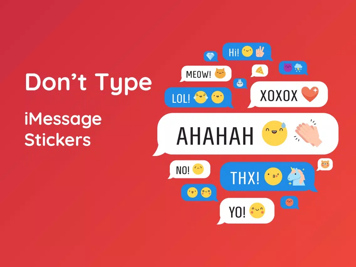 Don't Type - Lazy Sticker Text iPad  Screenshots