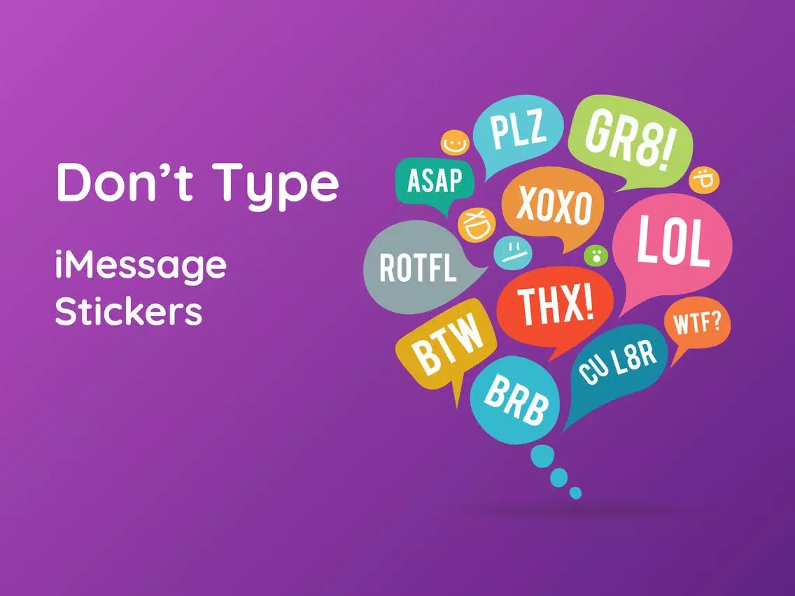 Tangkapan skrin Don't Type - Lazy Sticker Text iPad 