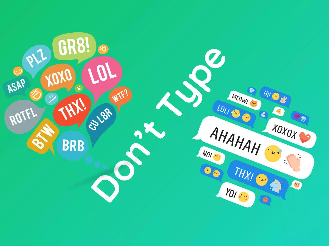 Don't Type - Lazy Sticker Text iPad  Screenshots