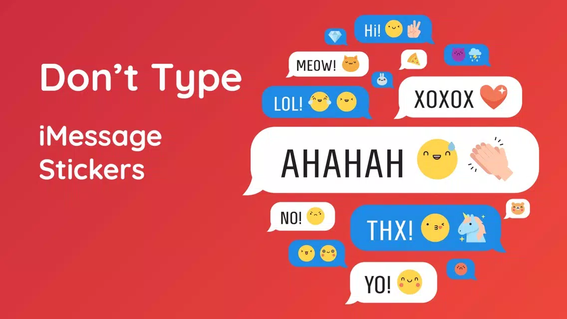 Don't Type - Lazy Sticker Text Screenshots