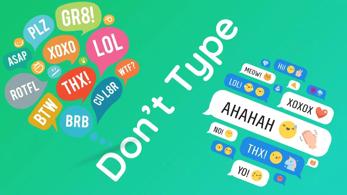 Don't Type - Lazy Sticker Text Screenshots