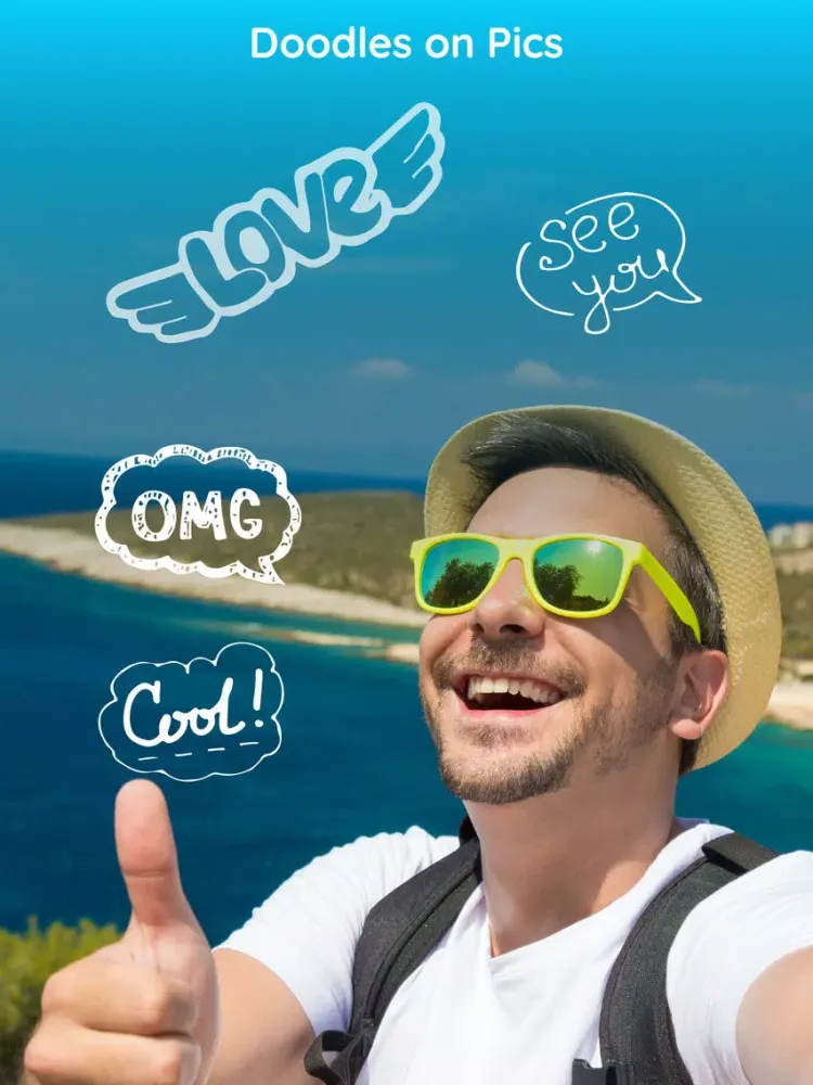 Capturas de tela do Doodles Text Chat Sticker Pack iPad 