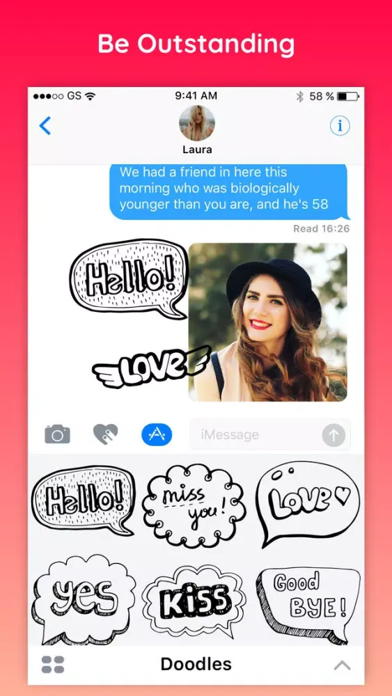 Capturas de tela do Doodles Text Chat Sticker Pack