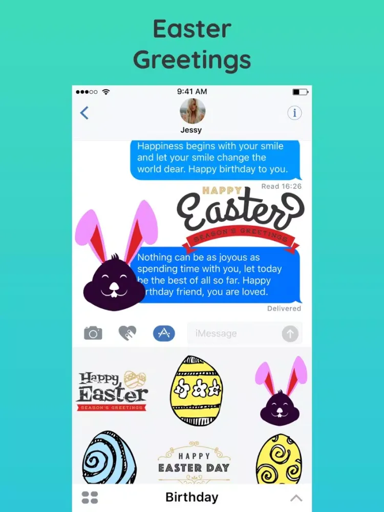 Beautiful Easter Bunny Egg App iPad  Screenshots
