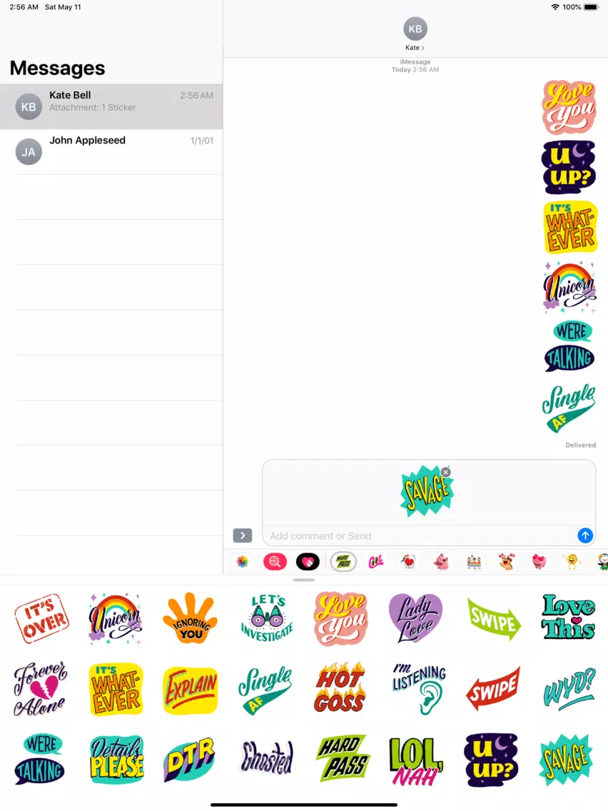 Capturas de pantalla de Text Trends Social Sticker Emo iPad 