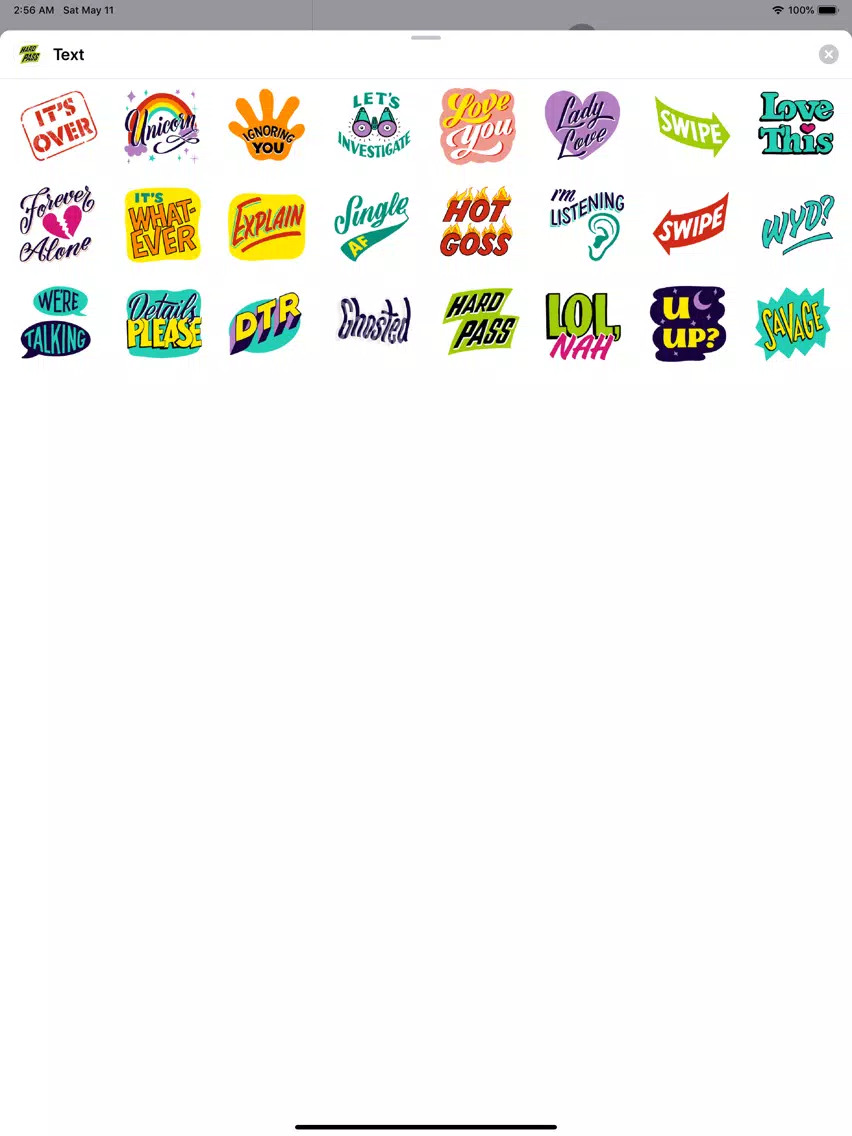 Capturas de pantalla de Text Trends Social Sticker Emo iPad 