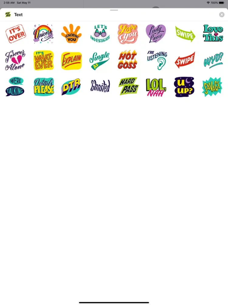 Text Trends Social Sticker Emo iPad  স্ক্রিনশট