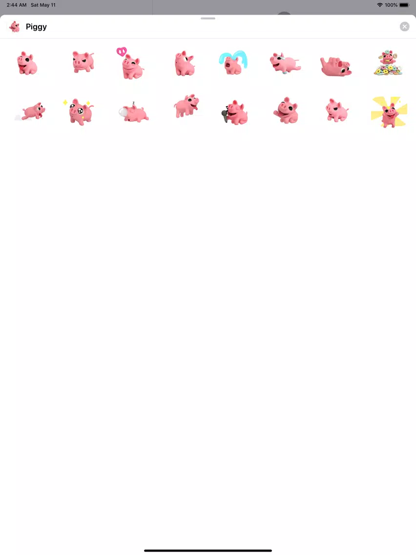 ภาพหน้าจอของ Piggy Bang Cutest Sticker Pack iPad 
