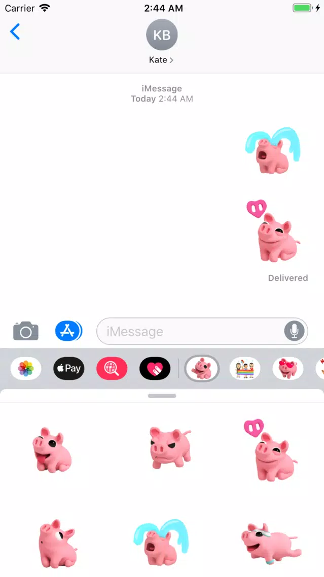 ภาพหน้าจอของ Piggy Bang Cutest Sticker Pack