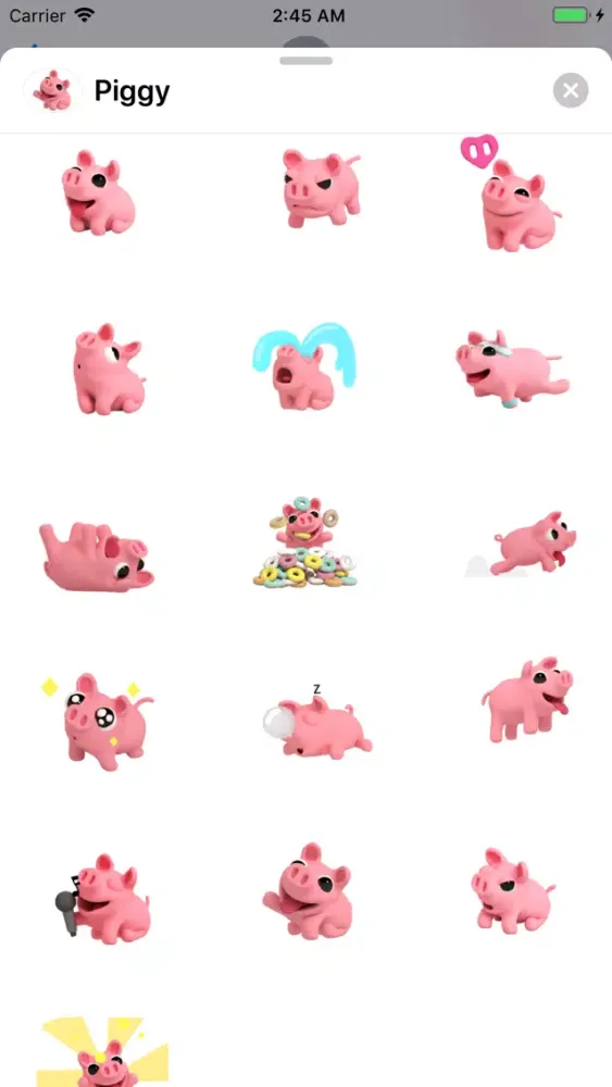 Piggy Bang Cutest Sticker Pack 스크린샷