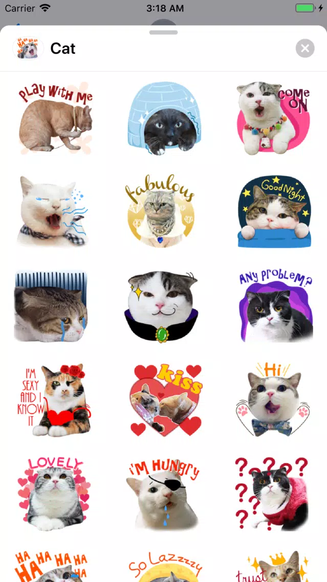 World's Cutest Cat Sticker Emo स्क्रीनशॉट