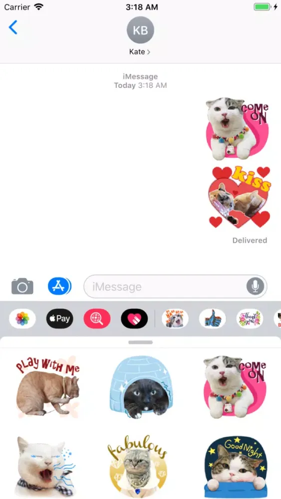 Tangkapan layar World's Cutest Cat Sticker Emo