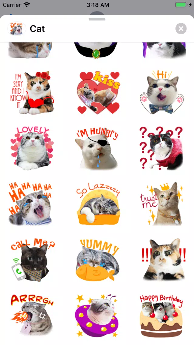 World's Cutest Cat Sticker Emo स्क्रीनशॉट