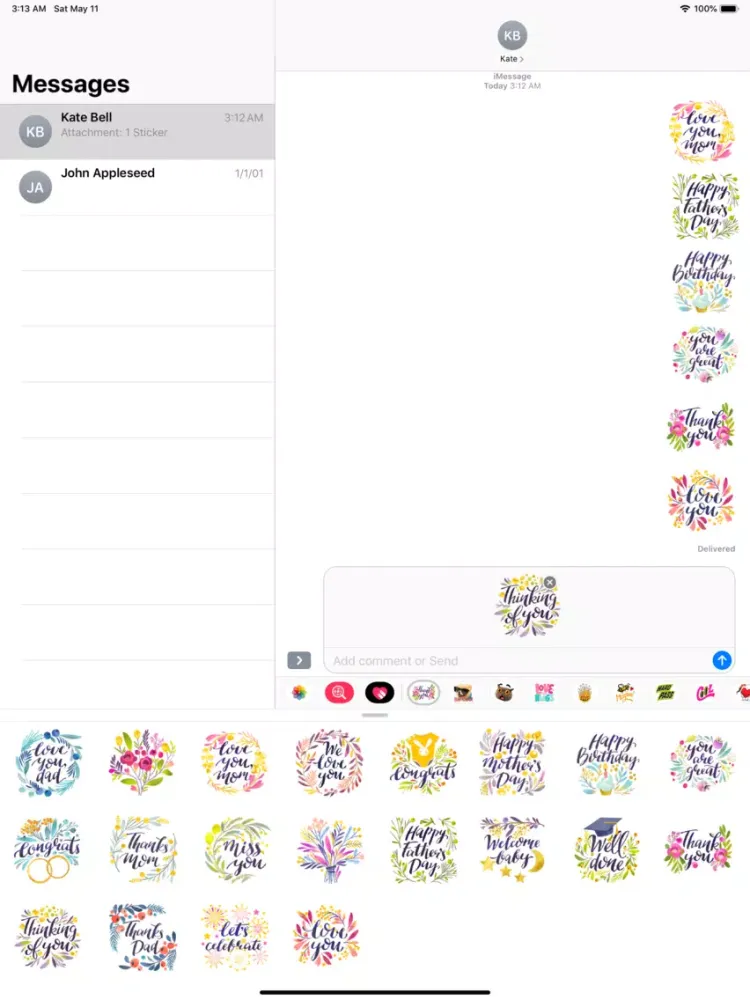 Floral Wishes & Greetings Pack iPad  スクリーンショット