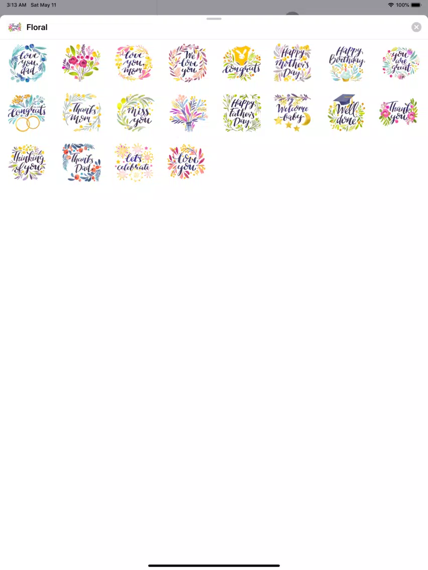 Floral Wishes & Greetings Pack iPad 应用截图
