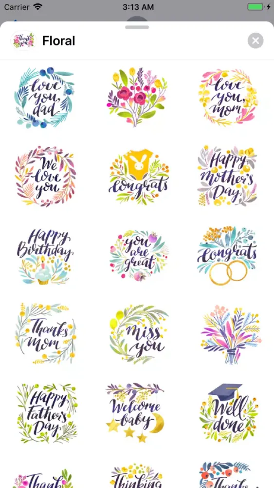 Floral Wishes & Greetings Pack スクリーンショット