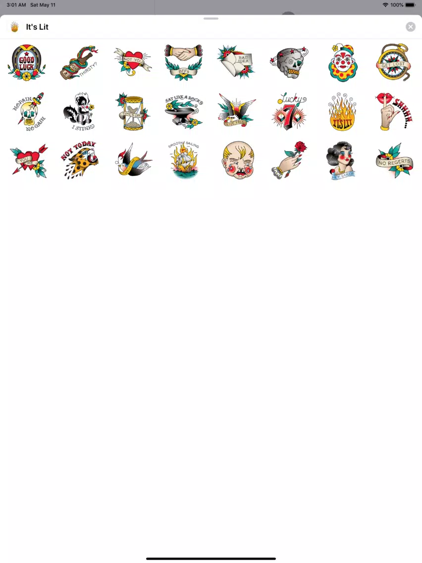 Capturas de pantalla de It's Lit Trending Sticker Pack iPad 