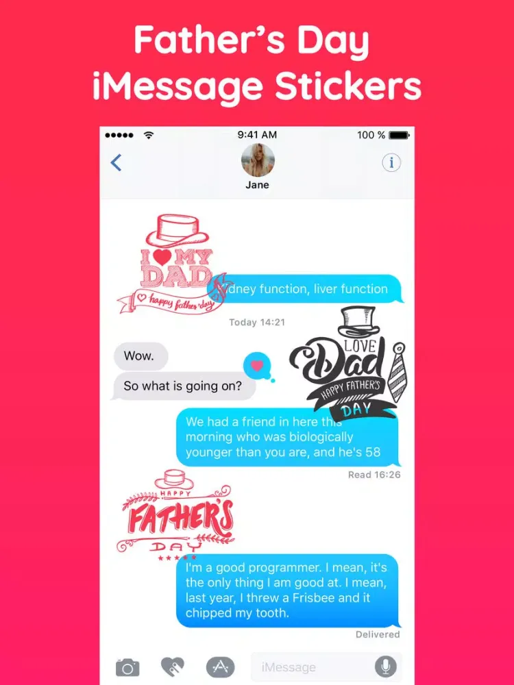 Happy Father's Day Emoji App iPad  Screenshots