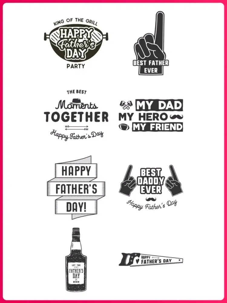 Happy Father's Day Sticker Emo iPad  스크린샷