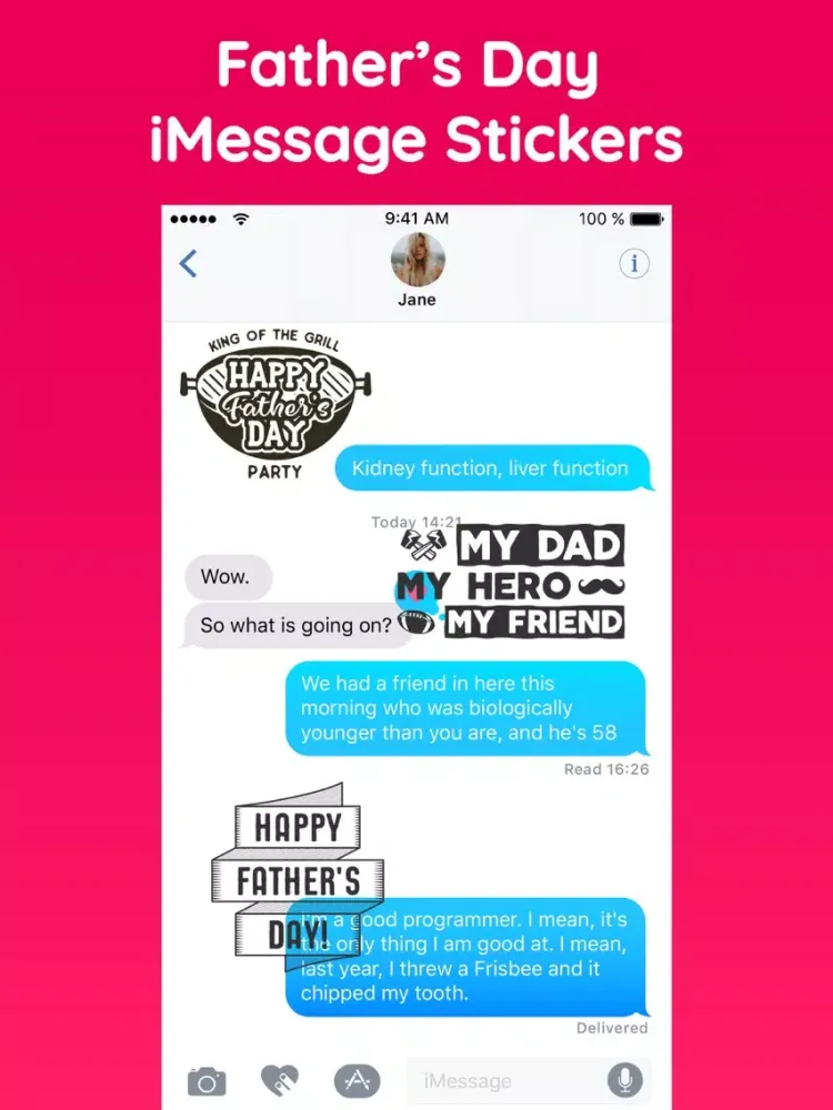 Happy Father's Day Sticker Emo iPad  스크린샷