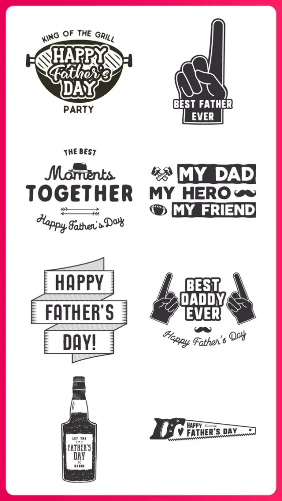 Happy Father's Day Sticker Emo 스크린샷