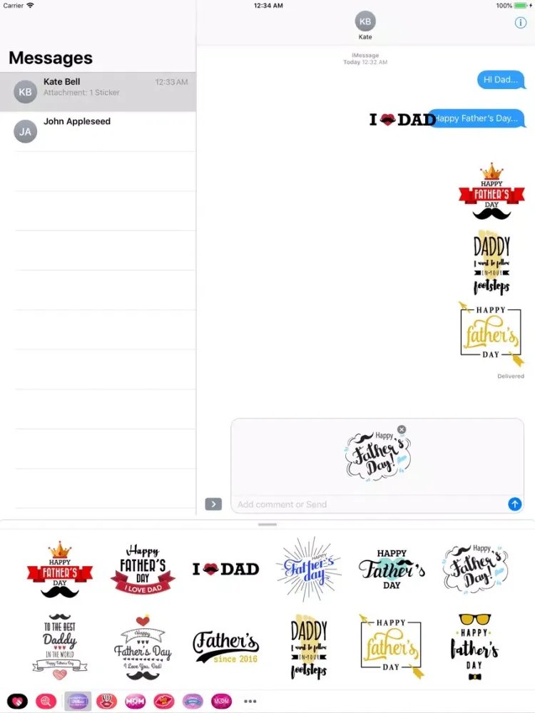 Happy Father's Day Greets Wish iPad  Screenshots