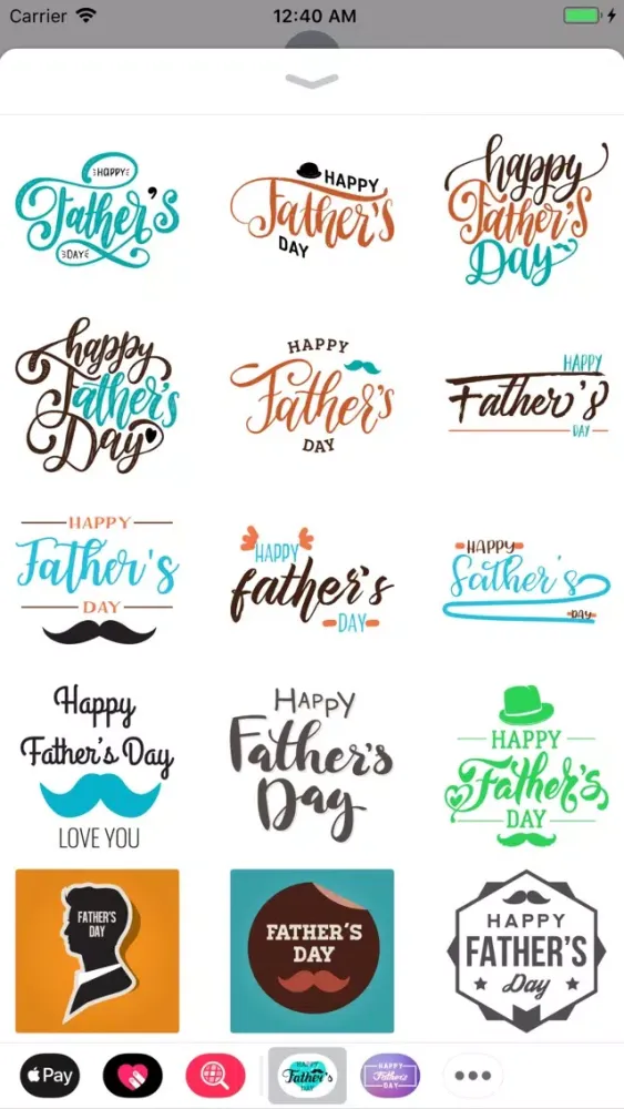 Father's Day Sticker Pack App应用截图