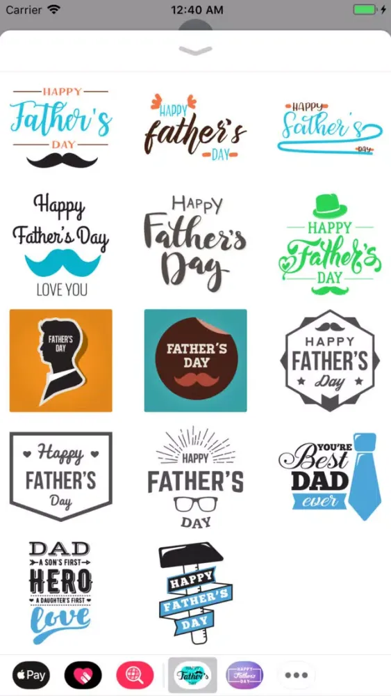 Father's Day Sticker Pack App应用截图