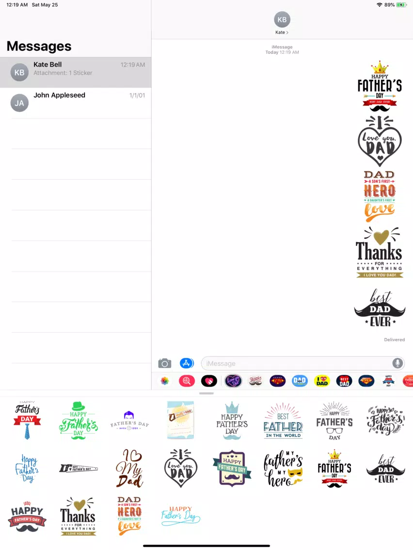 Best Father's Day Stickers Emo iPad  Ekran Görüntüleri