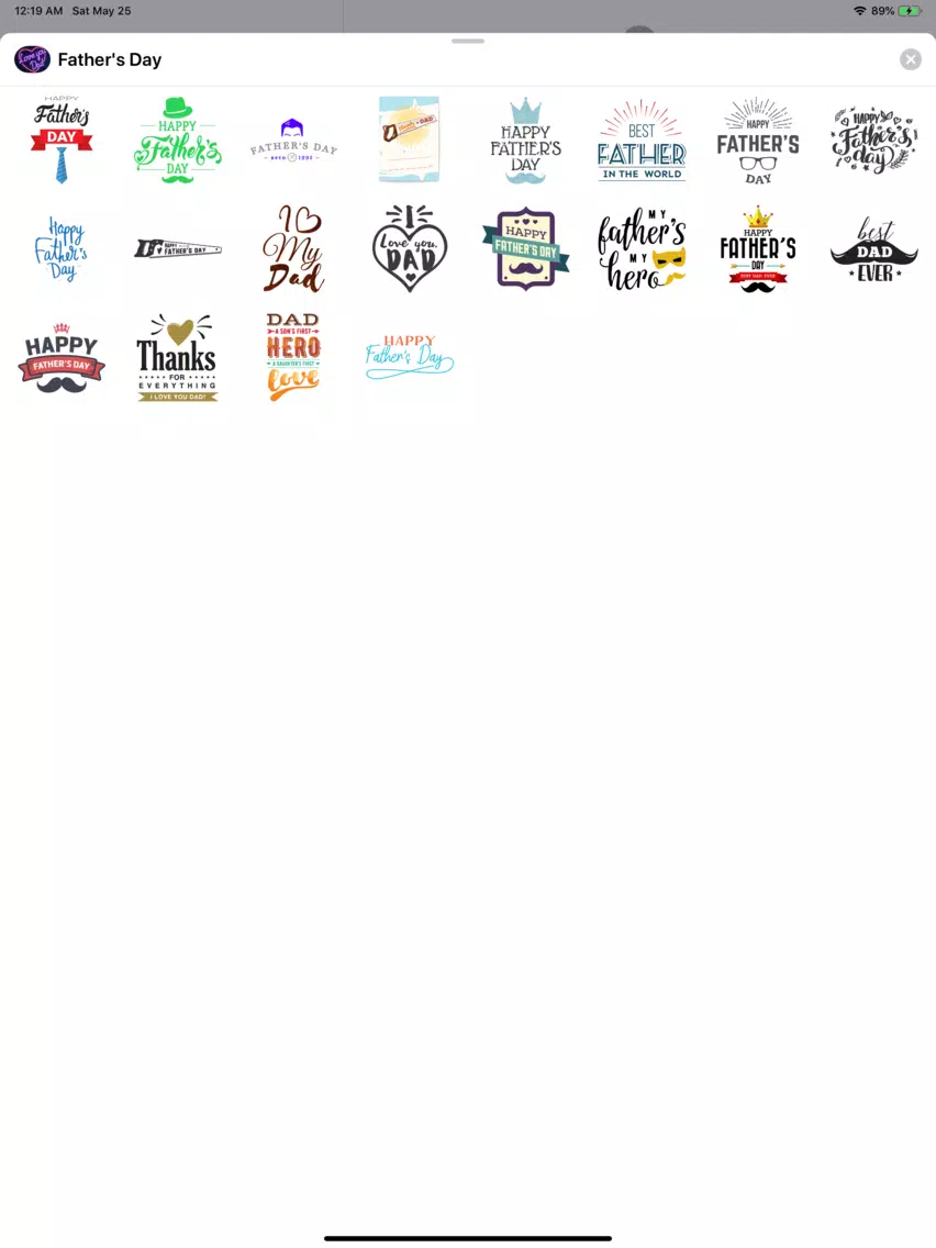 Best Father's Day Stickers Emo iPad  Ekran Görüntüleri