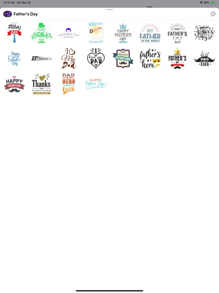 Best Father's Day Stickers Emo iPad 应用截图