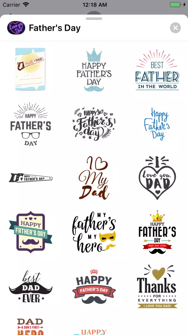 Best Father's Day Stickers Emo Ekran Görüntüleri