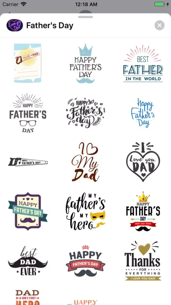 Best Father's Day Stickers Emo应用截图