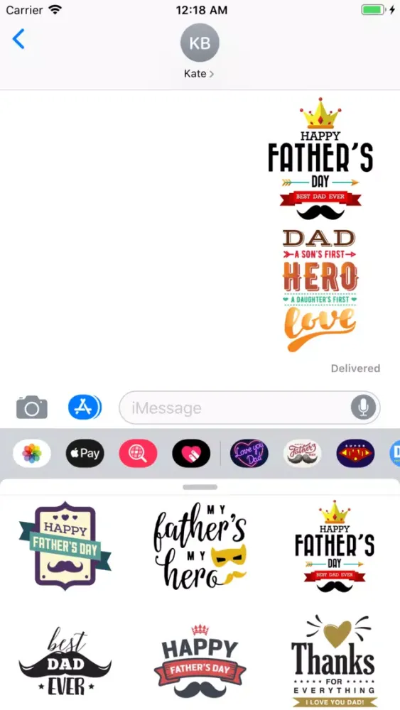 Best Father's Day Stickers Emo应用截图